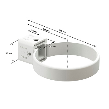 Хомут трубы Docke Premium пластиковый d85 мм графитовый серый RAL 7024