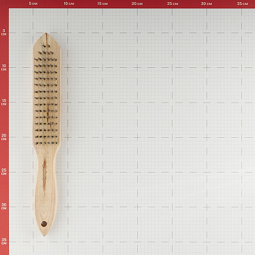 Кордщетка ручная Hesler 290 мм шестирядная с деревянной ручкой