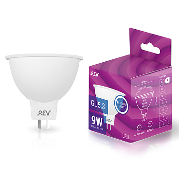 Лампа светодиодная Rev GU5.3 4000К 9 Вт 720 Лм 180-240 В рефлектор MR16 прозрачная