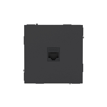 Розетка компьютерная DKC Kant встраиваемая черный уголь RJ45 (7012663DIY)
