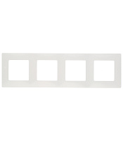 Рамка Legrand Etika четырехместная белая (672504)