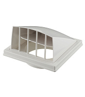 Выход вентиляционный настенный Era с обратным клапаном и с фланцем d100 мм пластиковый 150х150 мм