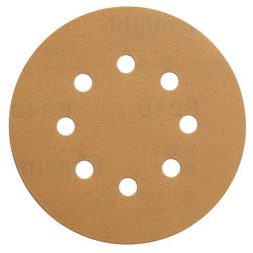 Диск шлифовальный Sunmight Gold d125 мм P240 на липучку бумажная основа (5 шт.)