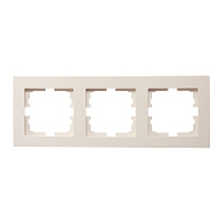 Рамка Lezard Vesna трехместная крем (742-0300-148)