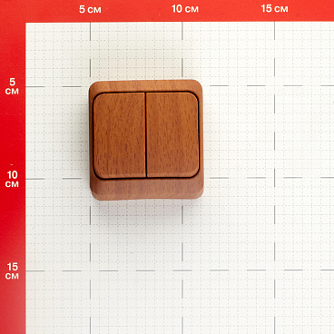 Выключатель Systeme Electric Этюд двухклавишный накладной бук (BA10-002T)