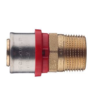 Соединитель прямой Tiemme 26(пресс) х 3/4 НР(ш)