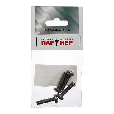 Винт нержавеющая сталь M6x25 мм DIN 7985 полукруглая головка (4 шт.)