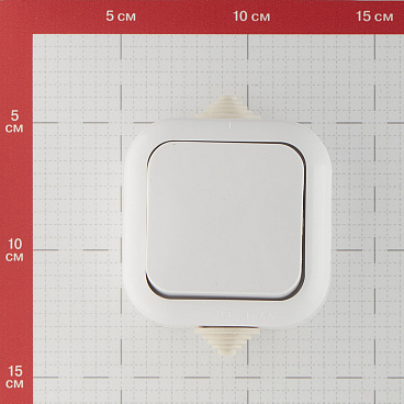 Выключатель Svet одноклавишный накладной белый (0601-00011)