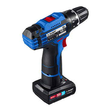 Дрель-шуруповерт аккумуляторная Зубр DL-121-42 12 В 4 Ач Li-Ion 2 АКБ и ЗУ