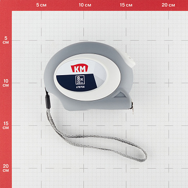 Рулетка КМ с автостопом 8 м x 25 мм