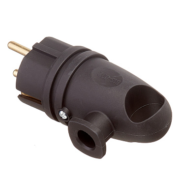 Вилка штепсельная Svet с заземлением IP44 угловая черная