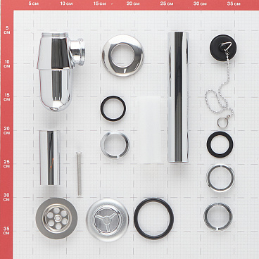 Сифон для раковины Wirquin 1 1/4х32 мм с выпуском d63 мм (30719166)