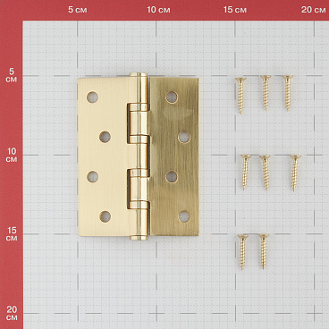 Петля Corsa Deco карточная универсальная неразъемная 100х75 мм золото