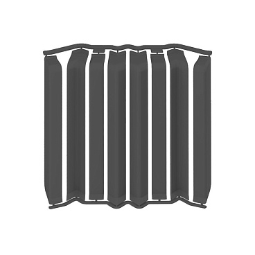 Накладка для прямоугольного плинтуса Идеал Дюра 80 мм графит (8 шт.)