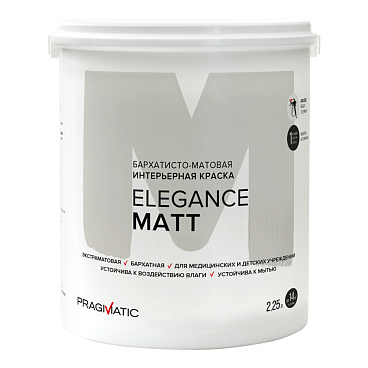 Краска моющаяся Pragmatic Elegance Matt база А белая 2,25 л