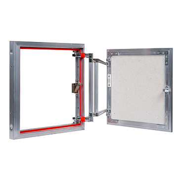 Люк ревизионный под плитку Практика EuroFormat-R алюминиевый 300х300 мм скрытый нажимной