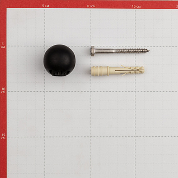 Упор дверной с крепежом черный