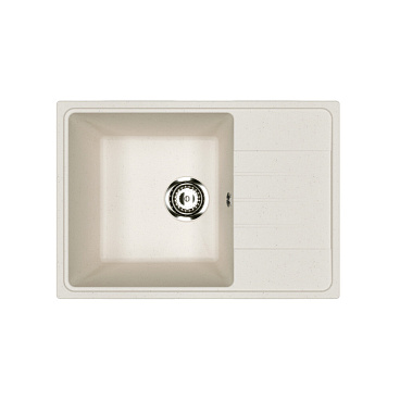 Мойка для кухни Ulgran Practik 60х42х19 см врезная с крылом искусственный камень белая