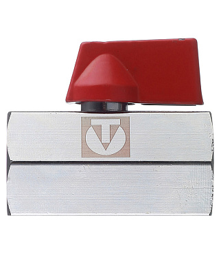 Кран шаровой латунный Valtec 1/2 ВР(г) х 1/2 ВР(г) мини прямой (VT.330.N.04)