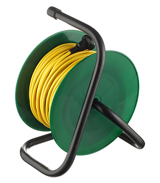 Удлинитель Союз без заземления 40 м на катушке 1,3 кВт 4 розетки ПВС 2х0,75 кв.мм IP20