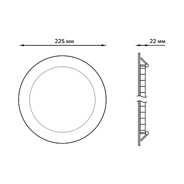 Светильник встраиваемый светодиодный белый 18 Вт 6500К IP20 Gauss Slim ДВО (939111318)