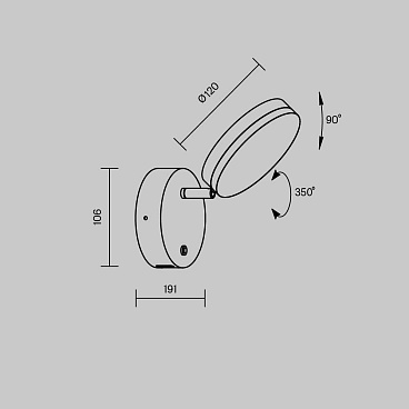 Настенный светильник (бра) Maytoni MOD070WL-L8B3K