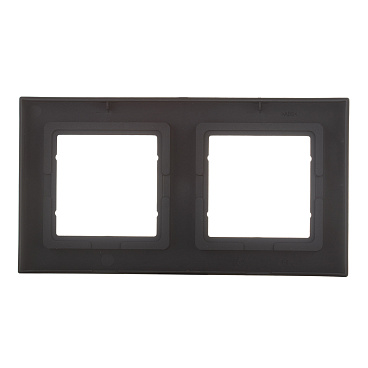 Рамка Systeme Electric AtlasDesign Aqua двухместная карбон (ATN441002)