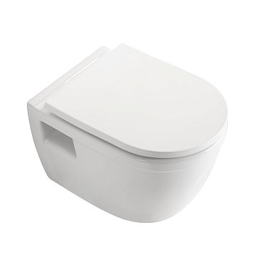 Унитаз подвесной Corsa Deco DX Rimless безободковый с сиденьем дюропласт микролифт (WHDX530RS)