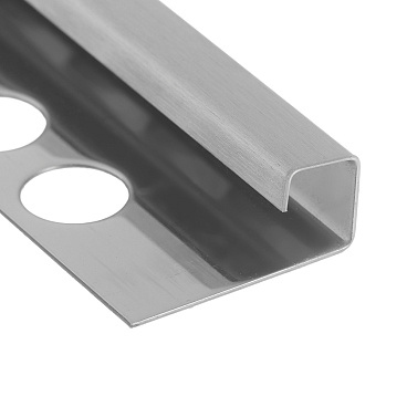 Профиль для плитки до 12 мм полированный нержавеющая сталь 2700х30х12,8 мм