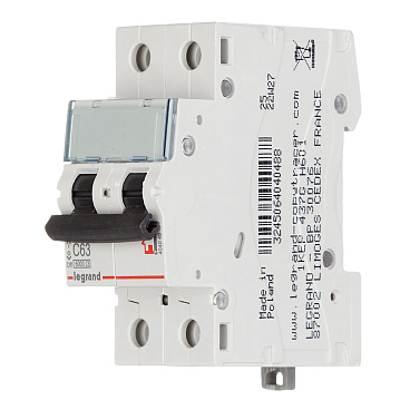 Автоматический выключатель модульный Legrand TX3 2P 63А тип C 6 кА 230 В (404048)