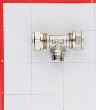 Тройник VALTEC (VTm.333.N.200420) 20 обж(ц) х 1/2 НР(ш) х 20 обж(ц)