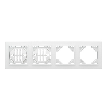 Рамка EKF Минск четырехместная белая (ERM-G-304-10)