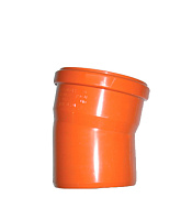 Отвод Ostendorf KGВ d160 мм 15° пластиковый для наружной канализации (222200)