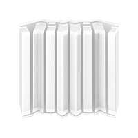 Накладка для прямоугольного плинтуса Идеал Дюра 80 мм белая (8 шт.)