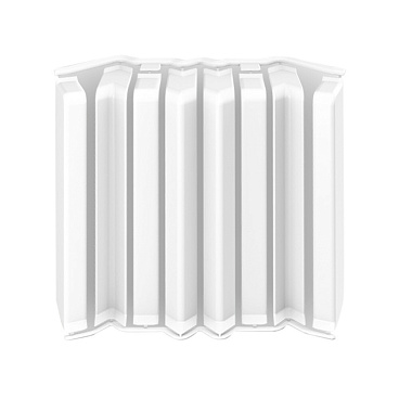 Накладка для прямоугольного плинтуса Идеал Дюра 80 мм белая (8 шт.)