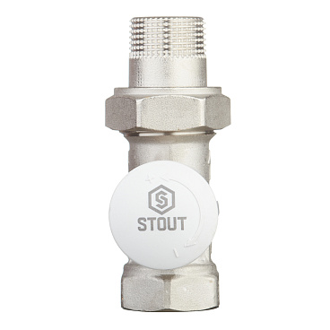 Клапан термостатический Stout 3/4 НР(ш) х 3/4 ВР(г) для радиатора (SVT 0003 000020)