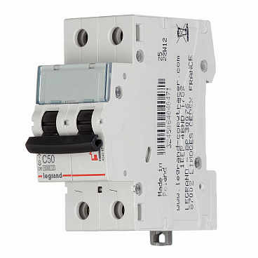 Автоматический выключатель модульный Legrand TX3 2P 50А тип C 6 кА 230 В (404047)