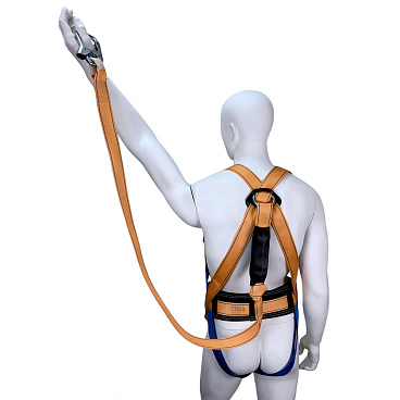 Страховочная система Окапром УС-2аАЖ лента 1,5 м оранжевая/синяя (0204)