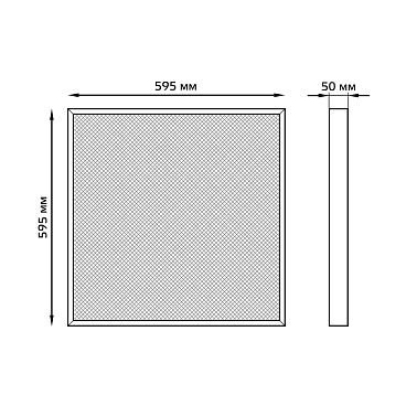 Светильник светодиодный для потолка армстронг Gauss MiR ДВО/ДПО-35 6500К 30 Вт IP40 белый призма (90230)