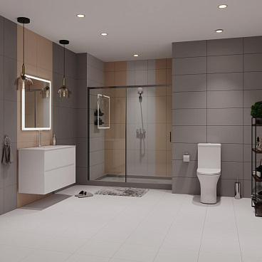 Унитаз-компакт Lavelly Mode безободковый с горизонтальным выпуском с сиденьем дюропласт микролифт белый (1039461)