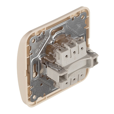 Выключатель Makel Mimoza трехклавишный встраиваемый бежевый (25092)