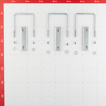 Крепление сетки/секции заборной к столбам 60х60 мм оцинкованное (3 шт.)