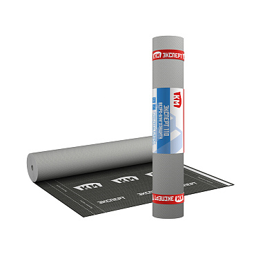 Ветро-влагозащита для кровли/стен КМ Эксперт с монтажной лентой 110 г/м2 75 кв.м