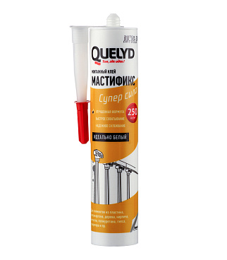 Клей монтажный акриловый Quelyd Мастификс Супер Сила белый 280 мл