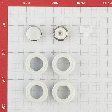 Набор присоединительный Global 1" х 3/4" для радиатора белый (011048)