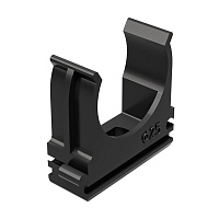 Крепеж-клипса для труб 25 мм Greenel черная (90 шт.) (GE50142-05)