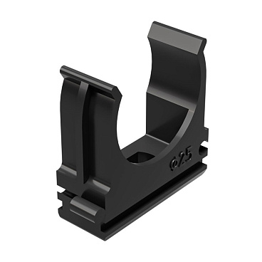 Крепеж-клипса для труб 25 мм Greenel черная (90 шт.) (GE50142-05)