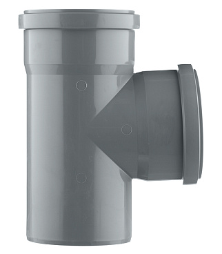 Тройник Ostendorf HTEA d110 мм 87° пластиковый для внутренней канализации (115400)