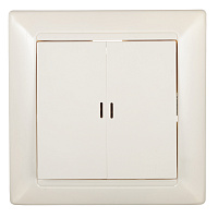 Выключатель Svet двухклавишный встраиваемый бежевый с подсветкой (SV1001-0011)