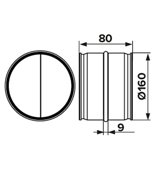 Клапан обратный Era стальной d160 мм